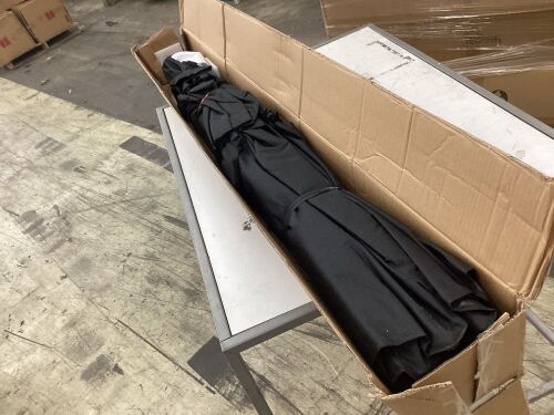 Yescom 11 Ft 3 Tier Patio Umbrella with Crank Handle Push to Tilt  - Lot 571
