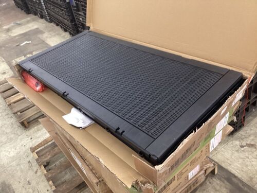 100 Gal. Waterproof Black Large Resin Deck Box Outdoor Lockable  - Lot 135