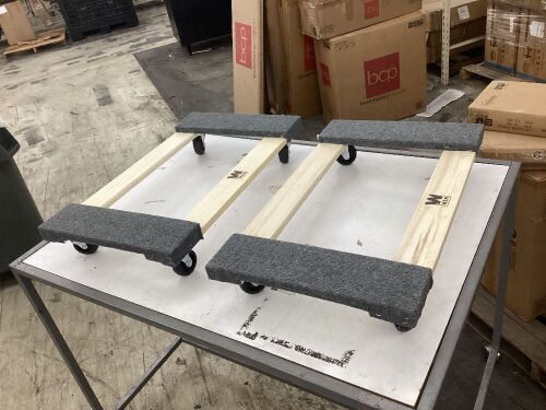 WEN 1320 lbs. Capacity 18 in. × 30 in. Hardwood Furniture Moving Dolly, Two Pack - Lot 465