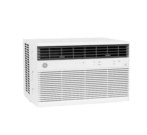 GE 14,000 BTU 115V Window Air Conditioner Cools 700 Sq. Ft. with SMART technology, ENERGY STAR and Remote in White  - Lot 22