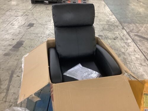 Black Linen Standard (No Motion) Recliner - Fade in Color  - Lot 80