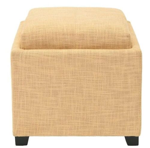 Safavieh Harrison Gold Storage Ottoman  - Lot 218