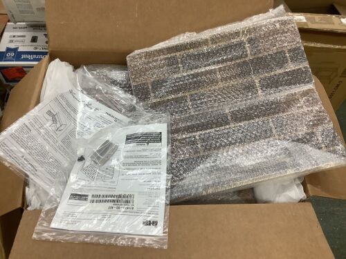 Pleasant Hearth Firebrick Panel Set for 32 in. Zero Clearance Ventless Dual Fuel Fireplace Insert - One Piece Broken  - Lot 308