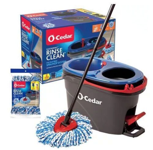 O-Cedar EasyWring RinseClean Microfiber Spin Mop with 2-Tank Bucket System - Lot 660