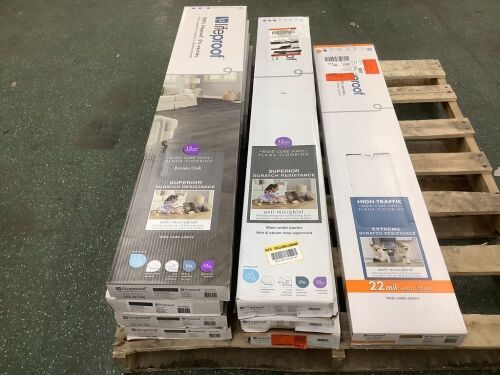 Lot of (8) Boxes of Lifeproof Vinyl Flooring, 3 Styles  - Lot 220