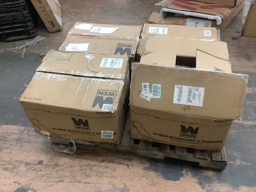 Lot of (4) WEN 2-in-1 Electric Dethatcher and Scarifier with Collection Bag  - Lot 204