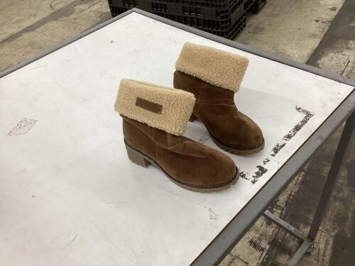 Faux Fur Boots, Unknown Size  - Lot 679