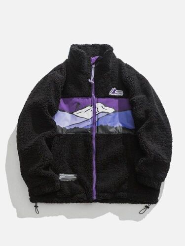 Aelfric Eden Mountains Patchwork Sherpa Coat, Large  - Lot 717