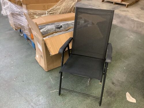 Folding Sling Back Patio Chairs, Set of 4  - Lot 52