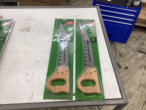 Lot of (2) 20" Raker Tooth Curved Saw  - Lot 393