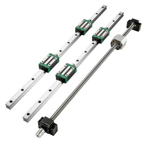 Lot of (3) VEVOR Linear Guide Rail 2Pcs HGR20-1500mm Linear Slide Rail with 1Pcs RM1605-1500mm Ballscrew with BF12/BK12 Kit Linear Slide Rail Guide Rail Square for DIY CNC Routers Lathes Mills  - Lot 185
