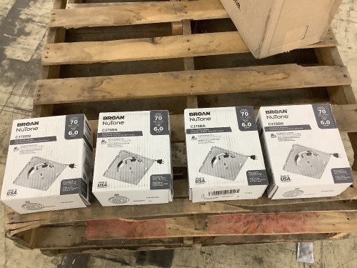Lot of (4) 70 CFM Replacement Motor Wheels for 695A Bathroom Exhaust Fan - Lot 653