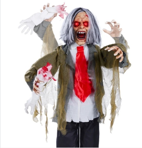 Rotten Ronnie Standing Animatronic Zombie Halloween Prop - 5ft - Lot 523