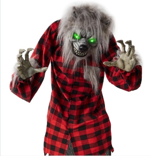 Howling Hudson Standing Animatronic Werewolf w/ Sounds, LED Eyes - 5ft - Lot 583