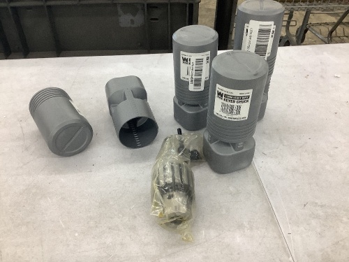 Lot of (4) WEN LA164K 5/8-Inch Keyed Drill Chucks with MT2 Arbor Taper - Lot 617