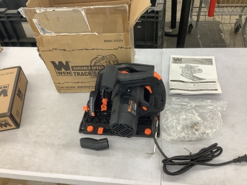 WEN CT1274 12-Amp 7-1/4-Inch Variable Speed Plunge Cut Circular Track Saw - Lot 209