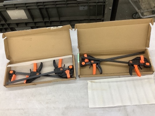 Lot of (2) WEN CLR122 12-Inch Heavy Duty Steel Bar Clamps and Spreaders with 2.3-Inch Throat, Two Pack  - Lot 203