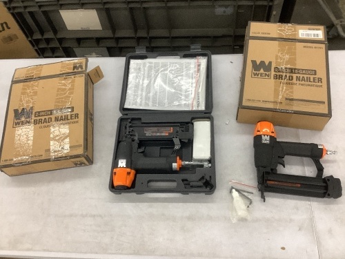 Lot of (2) WEN 61721 18-Gauge 3/8-Inch to 2-Inch Pneumatic Brad Nailers - Lot 223