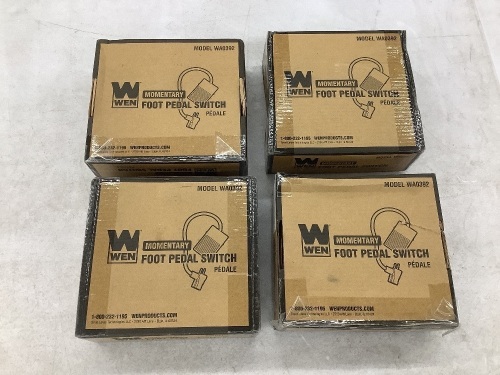 Lot of (4) 120V 15-Amp Momentary Power Foot Pedal Switches - Lot 167