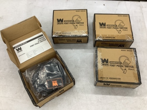 Lot of (4) 120V 15-Amp Momentary Power Foot Pedal Switches - Lot 177