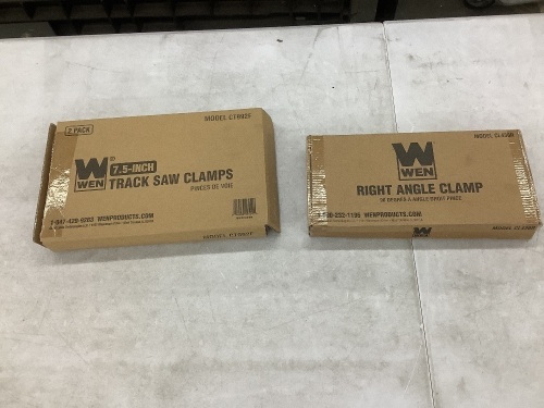 2-Pack 7.5-Inch Quick Release Track Saw Clamps, and 4-Inch Right Angle Clamp for Woodworking and Pocket Hole Joinery - Lot 243