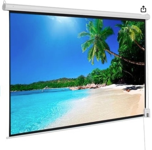 Motorized Projector Screen with Remote Control 81 inch - Lot 165