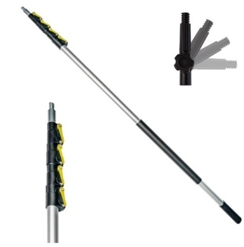 DOCAZOO, 30 ft Reach, 6 to 24 ft Telescoping Extension Pole | Multi-Purpose for Hanging Light Bulb Changer, Paint Roller, Duster, Window/Gutter Cleaning - Lot 168
