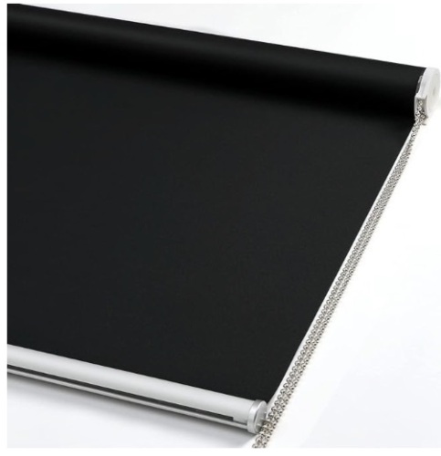ChrisDowa 100% Blackout Roller Shade, Window Blind with Thermal Insulated, UV Protection Fabric. Total Blackout Roller Blind for Office and Home. Easy to Install. Black,23" W x 72" H - Lot 172