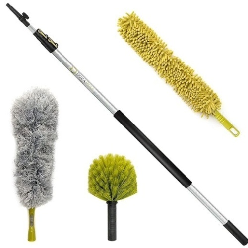 DOCAZOO, Microfiber Duster with Extension Pole - 5-12ft Up to 20ft Extendable Dusters  - Lot 179