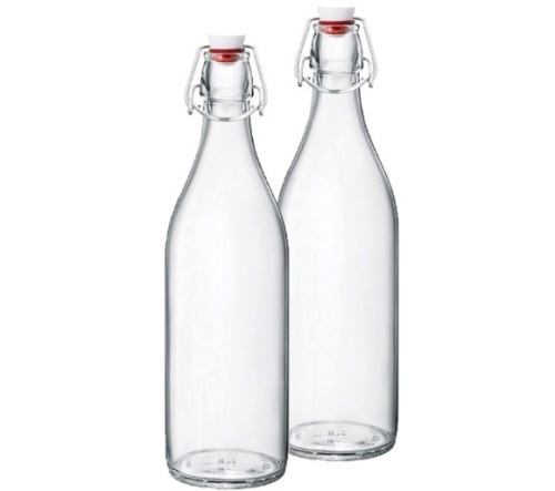 Giara Clear Glass Bottle With Stopper, 33 3/4 oz. set of 6 - Lot 225