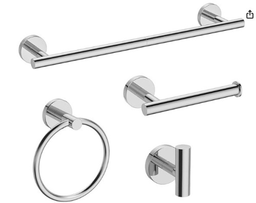 Polished Chrome Bathroom Accessories Set - Lot 233