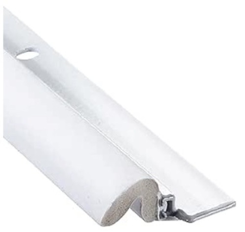 Simply Conserve Premium Screw-On Set Door Weatherstripping with Aluminum Carrier and Foam Gasket in White - Lot 209