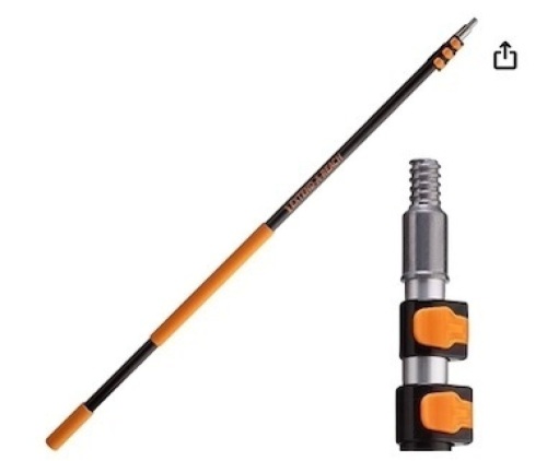 7-24 ft TelescopicExtension Pole withTwist-on Metal TipLightweight and Sturdyfor Painting, Dusting andWindow Cleaning - Lot 105