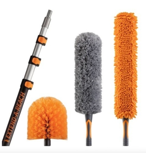 24 Feet - 4-Piece High Reach Duster Kit with Extension Pole - The Ultimate Dusting Kit - Lot 109