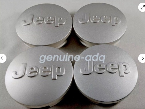 4x Jeep 64mm 2.5" Silver Wheel Center Cover Caps Grand Cherokee Wrangler Compass - Lot 313