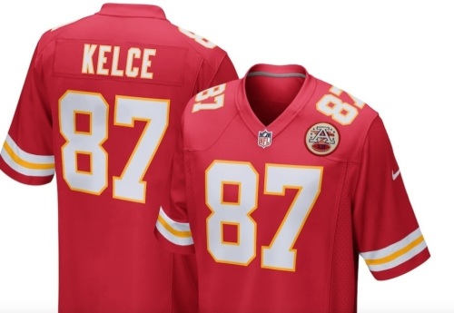Men's Kansas City Chiefs Travis Kelce Red Game Jersey size XL - Lot 98