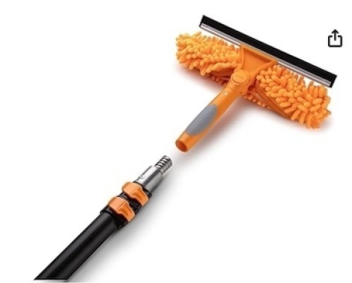 7-24' window washing squeegee kit with extension pole - Lot 140