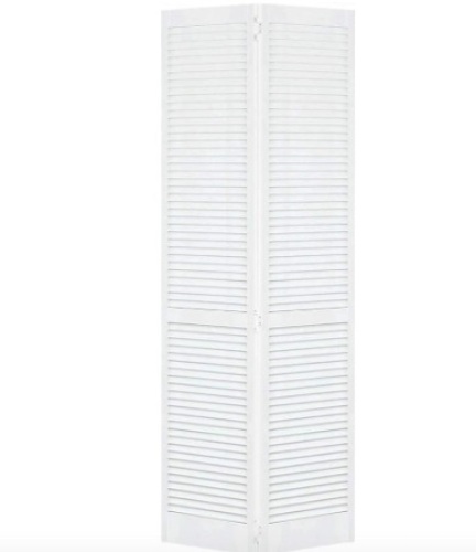Closet Door, Bi-fold, Kimberly Bay® Traditional Louver-Louver White 30x80  - Lot 151
