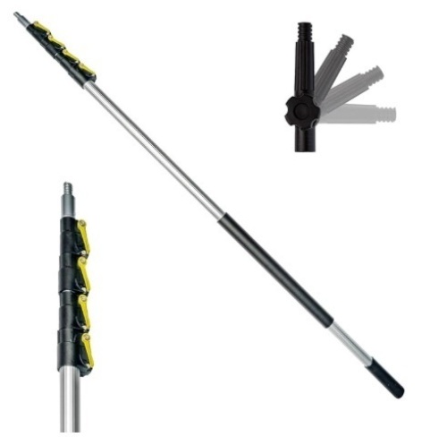 DOCAZOO, 30 ft Reach, 6 to 24 ft Telescoping Extension Pole | Multi-Purpose for Hanging Light Bulb Changer, Paint Roller, Duster, Window/Gutter Cleaning - Lot 242