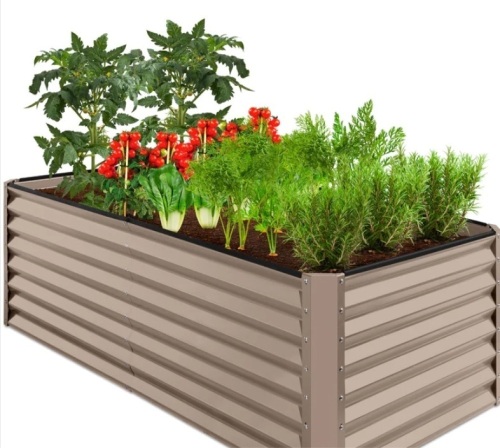 Outdoor Metal Raised Garden Bed for Vegetables, Flowers, Herbs - 6x3x2ft - Lot 249