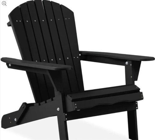 Folding Wooden Adirondack Chair, Accent Furniture w/ Natural Woodgrain - Lot 256