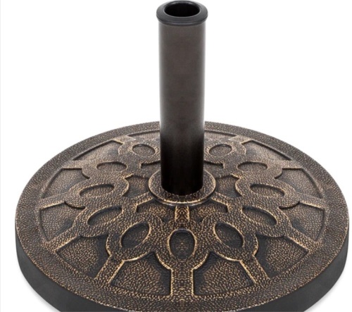 18in Round Patio Umbrella Base Stand w/ Rustic Finish - Lot 264