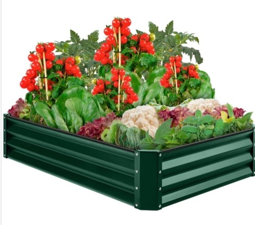 Outdoor Metal Raised Garden Bed for Vegetables, Flowers, Herbs - 6x3x1ft - Lot 280