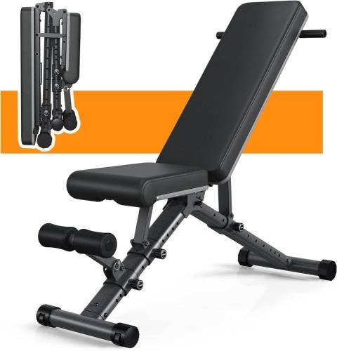 BARWING 90° Adjustable Weight Bench Workout Bench, 800 LB Heavy Duty Incline Decline Bench for Home Gym, Easy Assembly Foldable Training Lifting Bench, Ultra Short Gap 2024 New Version  - Lot 71
