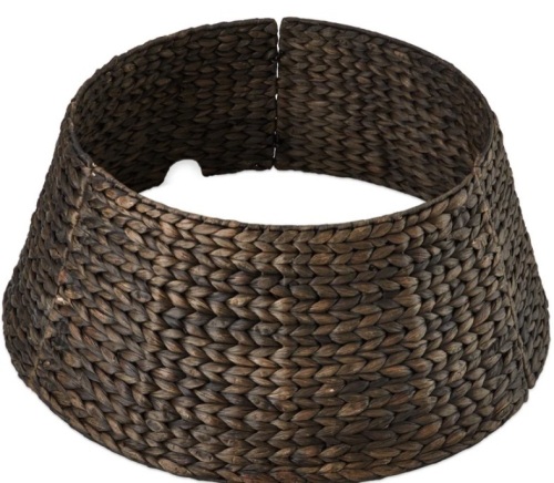 Woven Hyacinth Christmas Holiday Tree Collar - 24in - Lot 412