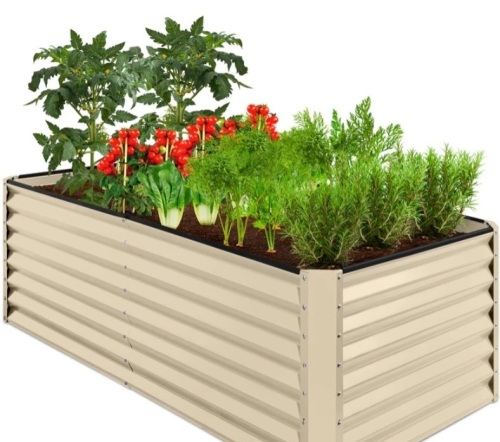 Outdoor Metal Raised Garden Bed for Vegetables, Flowers, Herbs - 6x3x2ft - Lot 427
