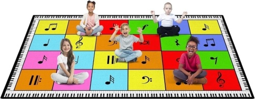 ABCarpet Music Classroom Rug, Large Classroom Carpet 13'x7'5'' Music Rug for Classroom Students Classroom Seating Carpet Elementary Preschool  - Lot 371