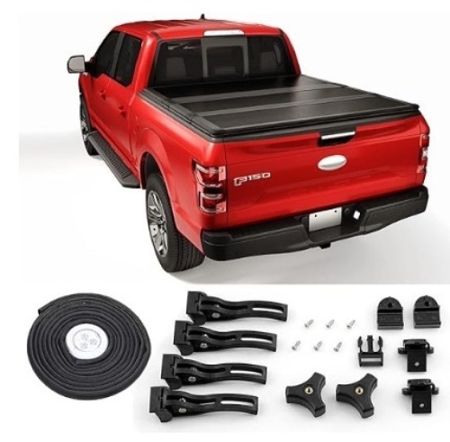 JDMSPEED New Hard Folding Tonneau Cover 5.8 FT Replacement for Chevy Silverado GMC Sierra 14-18 - Lot 79