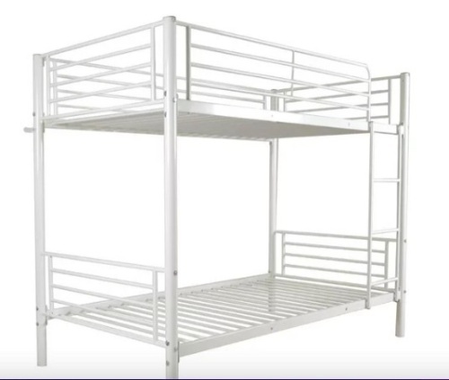 Twin Metal Bunk Beds, white - Lot 474