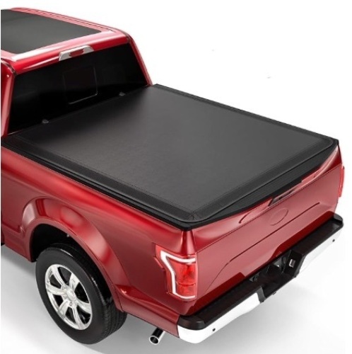 5.5Ft Waterproof Black Vinyl Soft Lock & Roll Up Tonneau Cover,Fantastic Top Mount Style Truck Bed Covers Fit for Ford F150 2004-2014 Lincoln Mark LT 2006-2014 Pickup 1221 - Lot 381